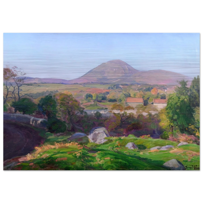 Landscape of Puy de Dôme - Armand Guillaumin Brushed Aluminum Print - 70x100 cm / 28x40 inches | Armand Guillaumin Aluminum Print | Armand Guillaumin Prints