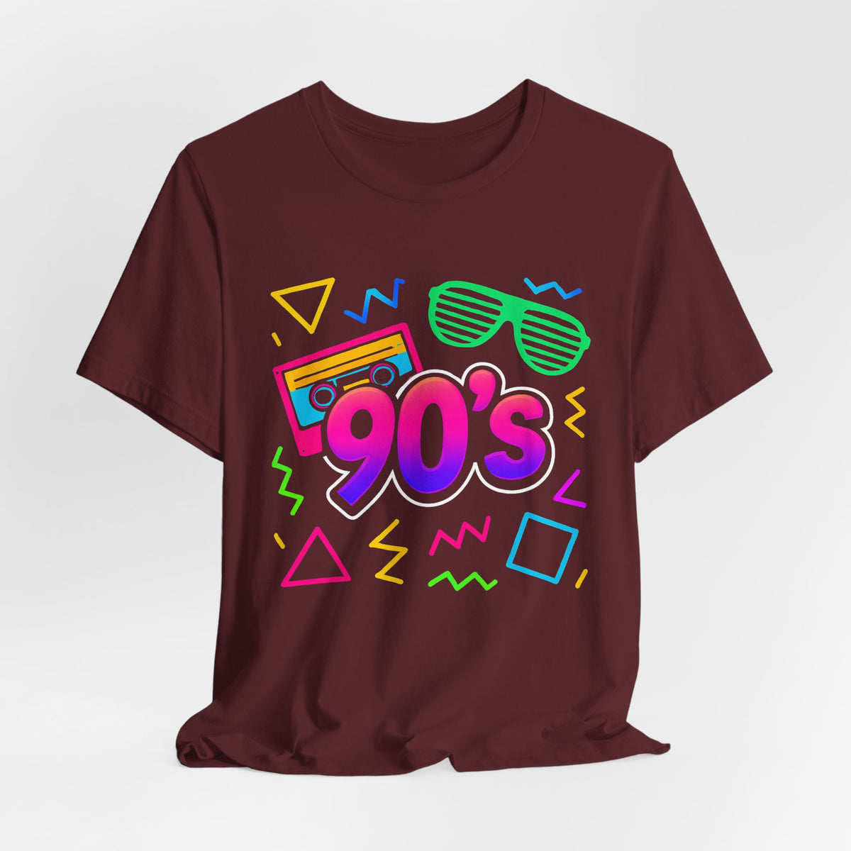 Oldschool-Musik der 90er – Arcade-Vibes. Klassischer 90er-Jahre-Vintage-Look. Retro-T-Shirt „I Heart The Nineties“ aus den 90ern.