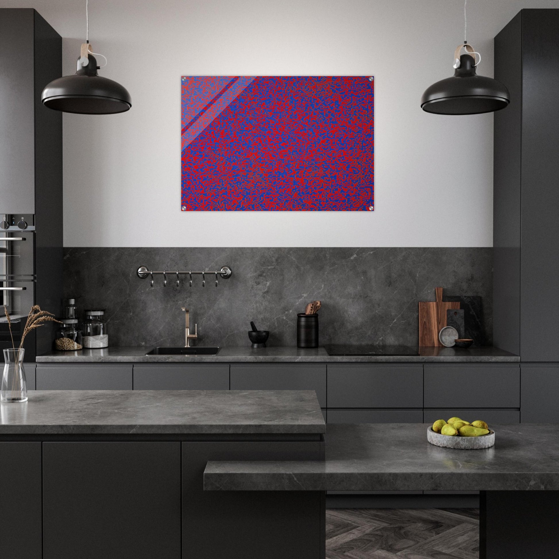 Random Distribution of 40,000 Squares Using the Odd and Even Numbers of a Telephone Directory detail - 1971 - Francois Morellet Acrylic Print - 70x100 cm / 28x40″ inches