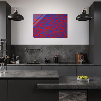 Random Distribution of 40,000 Squares Using the Odd and Even Numbers of a Telephone Directory detail - 1971 - Francois Morellet Acrylic Print - 70x100 cm / 28x40″ inches