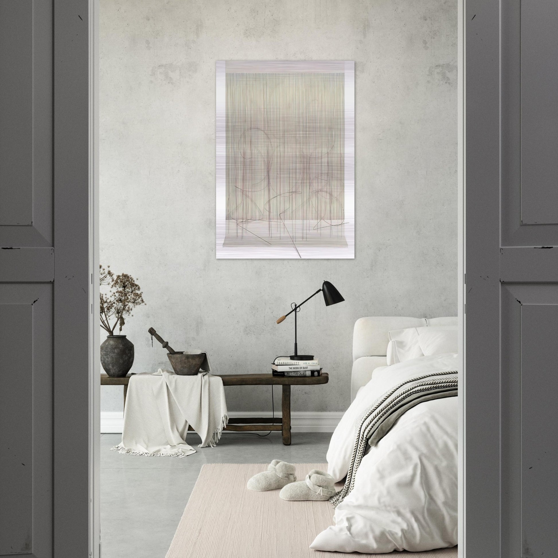 ESCRITURA ROSA PANTA - Jesus Rafael Soto Brushed Aluminum Print - 70x100 cm / 28x40 inches | Jesus Rafael Soto Aluminum Print | Jesus Rafael Soto Prints