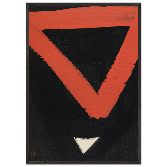 Untitled 6 N2 - Al Held 70x100 cm / 28x40 inches Framed Art Print – Black Wooden Frame