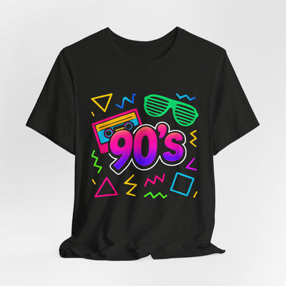Oldschool-Musik der 90er – Arcade-Vibes. Klassischer 90er-Jahre-Vintage-Look. Retro-T-Shirt „I Heart The Nineties“ aus den 90ern.