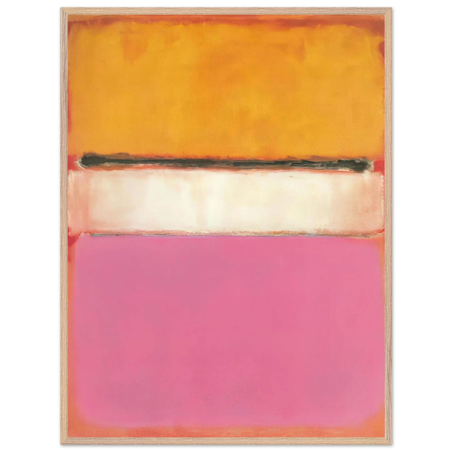Mark Rothko - White Center Yellow, Pink and Lavender on Rose - 1950 Wall Art - 60x80 cm / 24x32 inches - Fine Art Poster-canvas - -