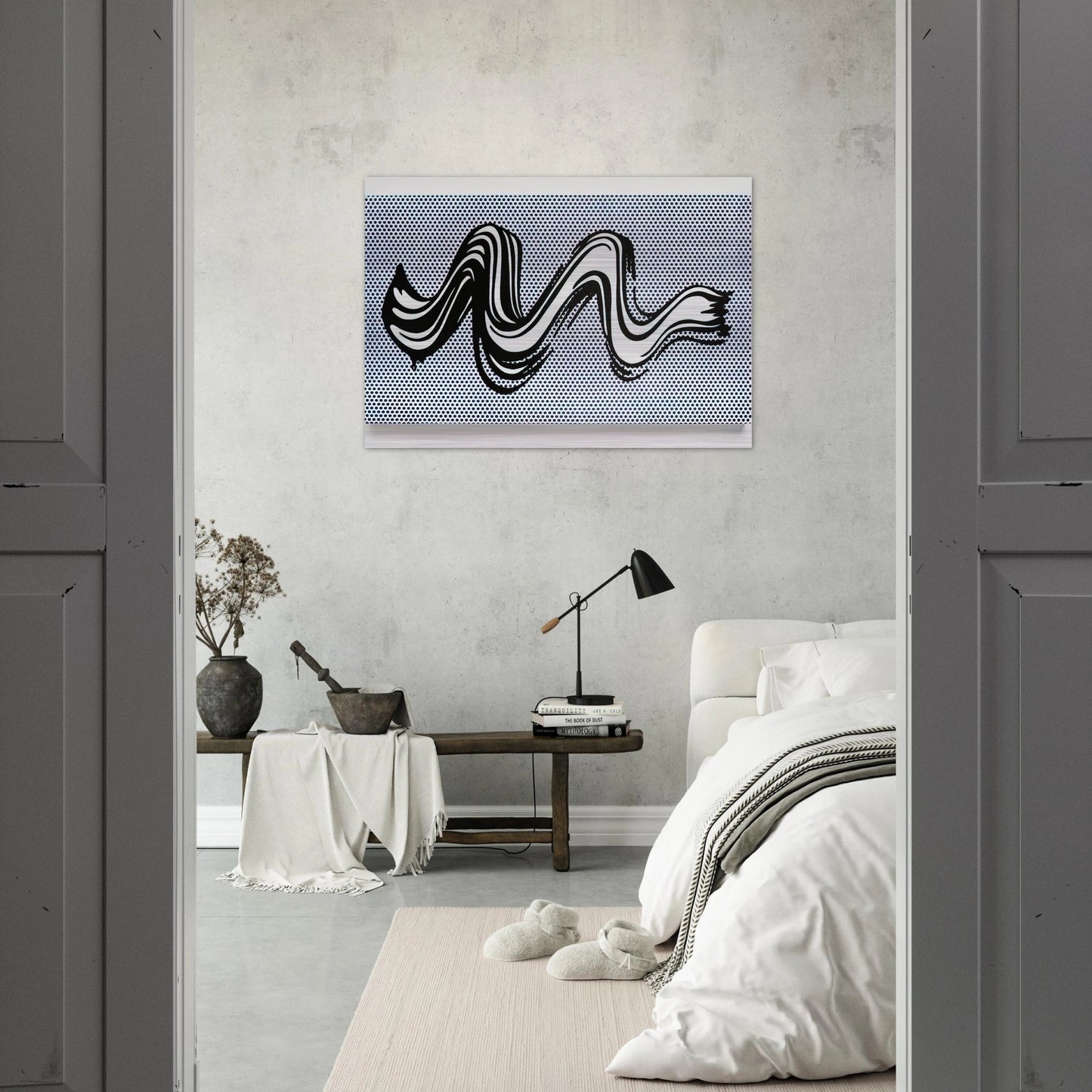 BRUSHSTROKE 1965 - Roy Lichtenstein Brushed Aluminum Print - 70x100 cm / 28x40 inches | Roy Lichtenstein Aluminum Print | Roy Lichtenstein Prints