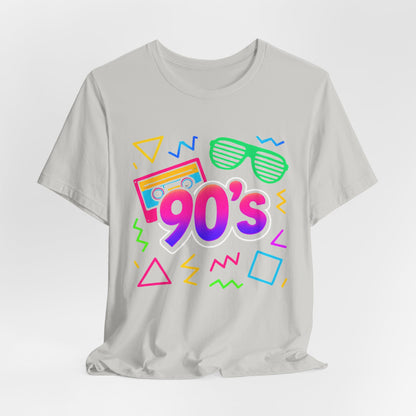 Oldschool-Musik der 90er – Arcade-Vibes. Klassischer 90er-Jahre-Vintage-Look. Retro-T-Shirt „I Heart The Nineties“ aus den 90ern.