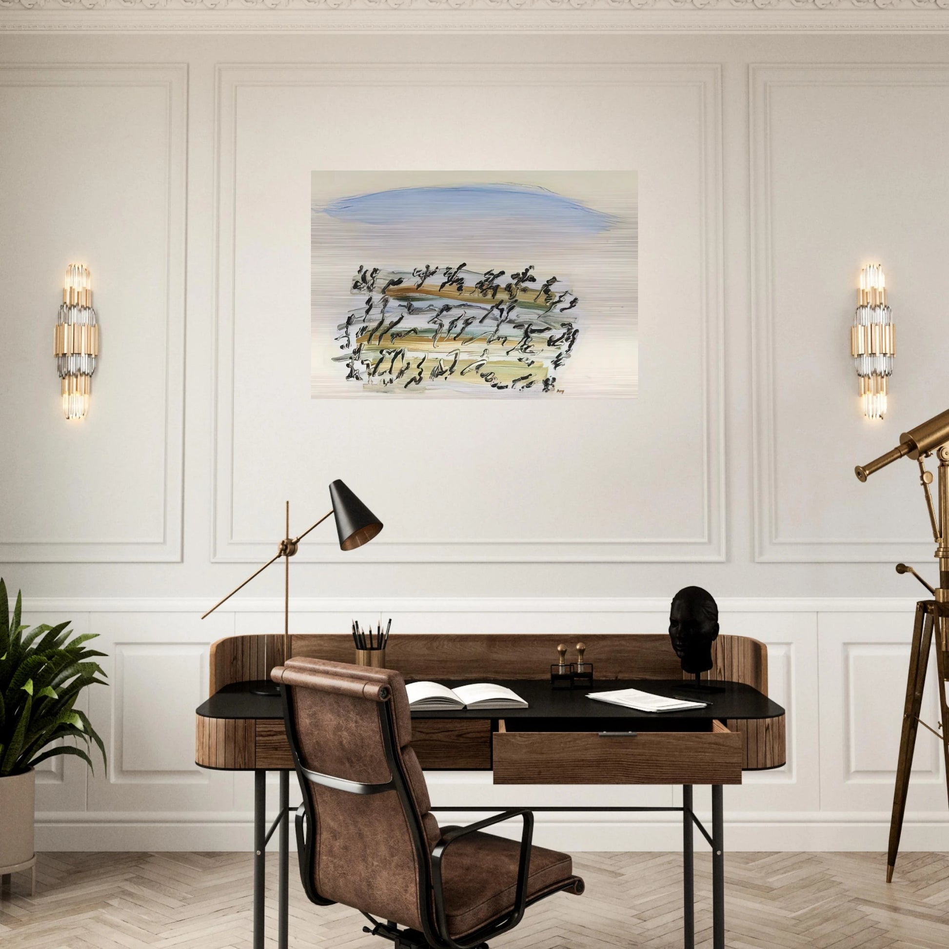 UNTITLED 4 - Henri Michaux Brushed Aluminum Print - 70x100 cm / 28x40 inches | Henri Michaux Aluminum Print | Henri Michaux Prints