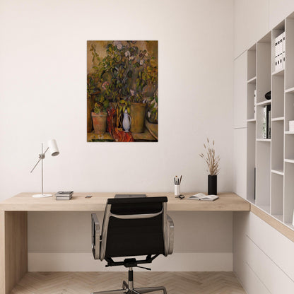 Potted Plants - Paul Cézanne Brushed Aluminum Print - 70x100 cm / 28x40 inches | Paul Cézanne Aluminum Print | Paul Cézanne Prints