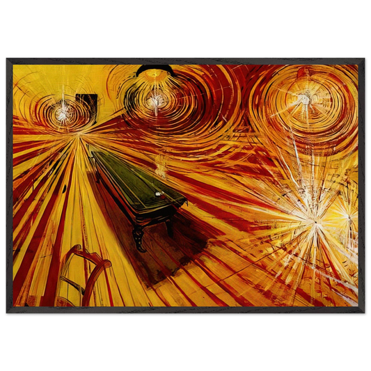 Night Cafe - 1972 - Brett Whiteley 70x100 cm / 28x40 inches Framed Art Print – Black Wooden Frame