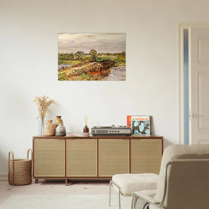 Bridge at Old Lyme 02 - Childe Hassam Brushed Aluminum Print - 70x100 cm / 28x40 inches | Childe Hassam Aluminum Print | Childe Hassam Prints