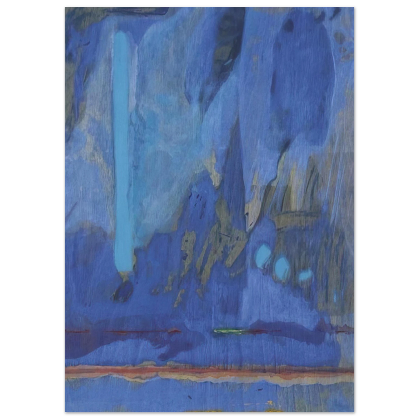 Helen Frankenthaler - Tales of Genji III - 1998 Wall art - 30x40 cm / 12x16 inches - Premium Wooden Framed Poster With Fine Art Paper-canvas - Black frame