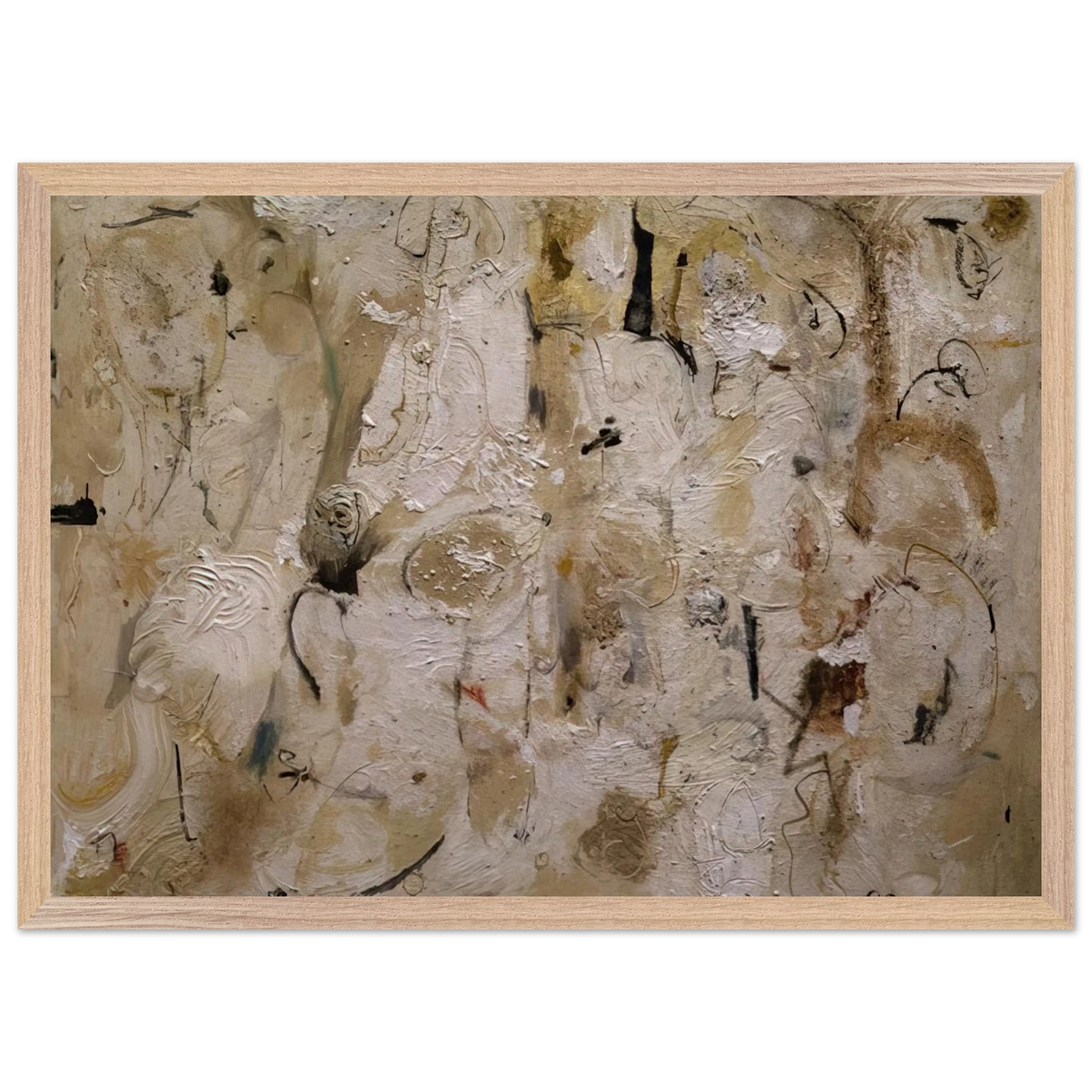 Helen Frankenthaler - Painted on 21st Street - 1951 Wall art - 45x60 cm / 18x24 inches - Premium Wooden Framed Poster With Fine Art Paper-canvas - White frame