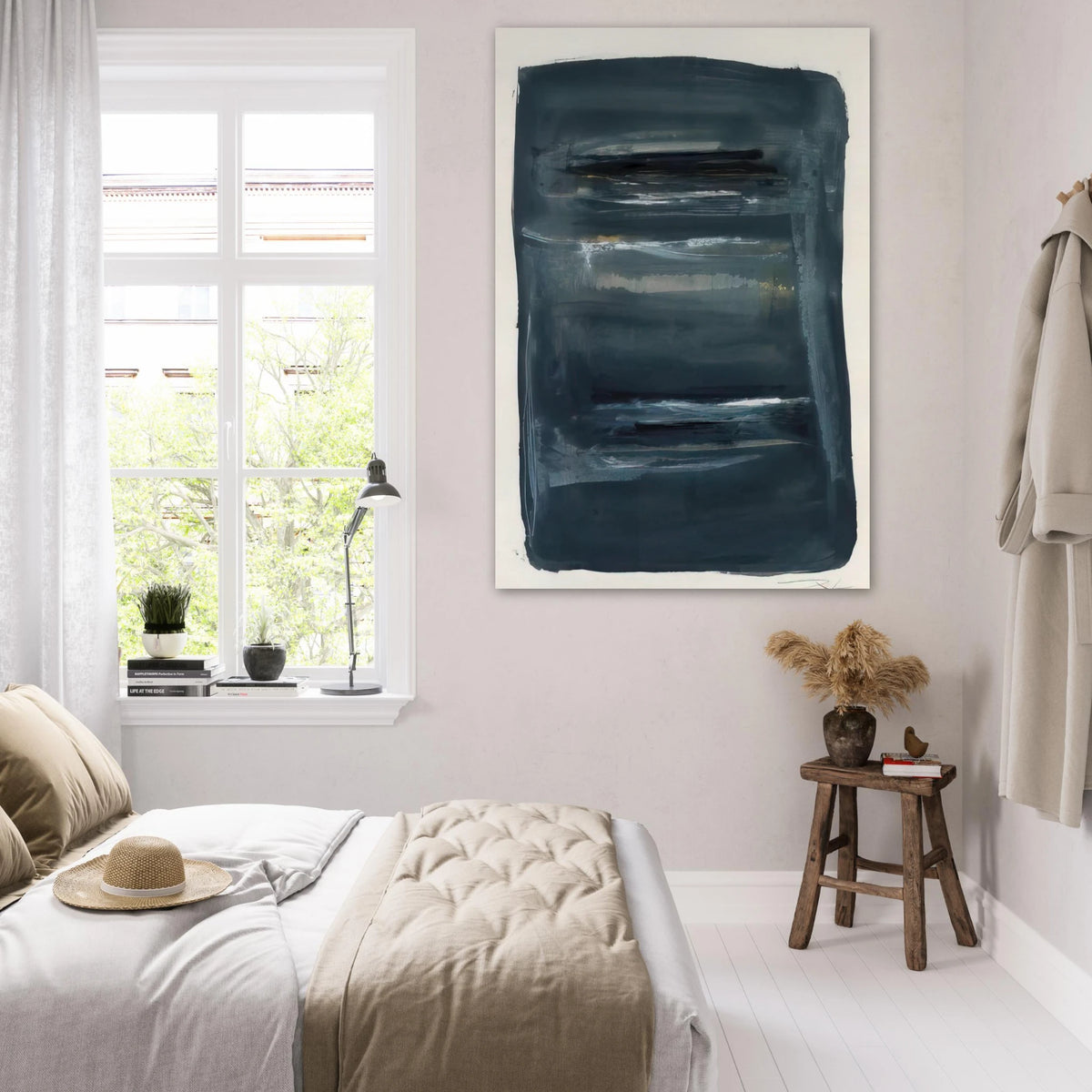Abstract with Blue and Black - Abstract Expressionism - Larry Zox Art Prints - 100x150 cm / 40x60″ inches | Larry Zox Poster | Larry Zox Prints
