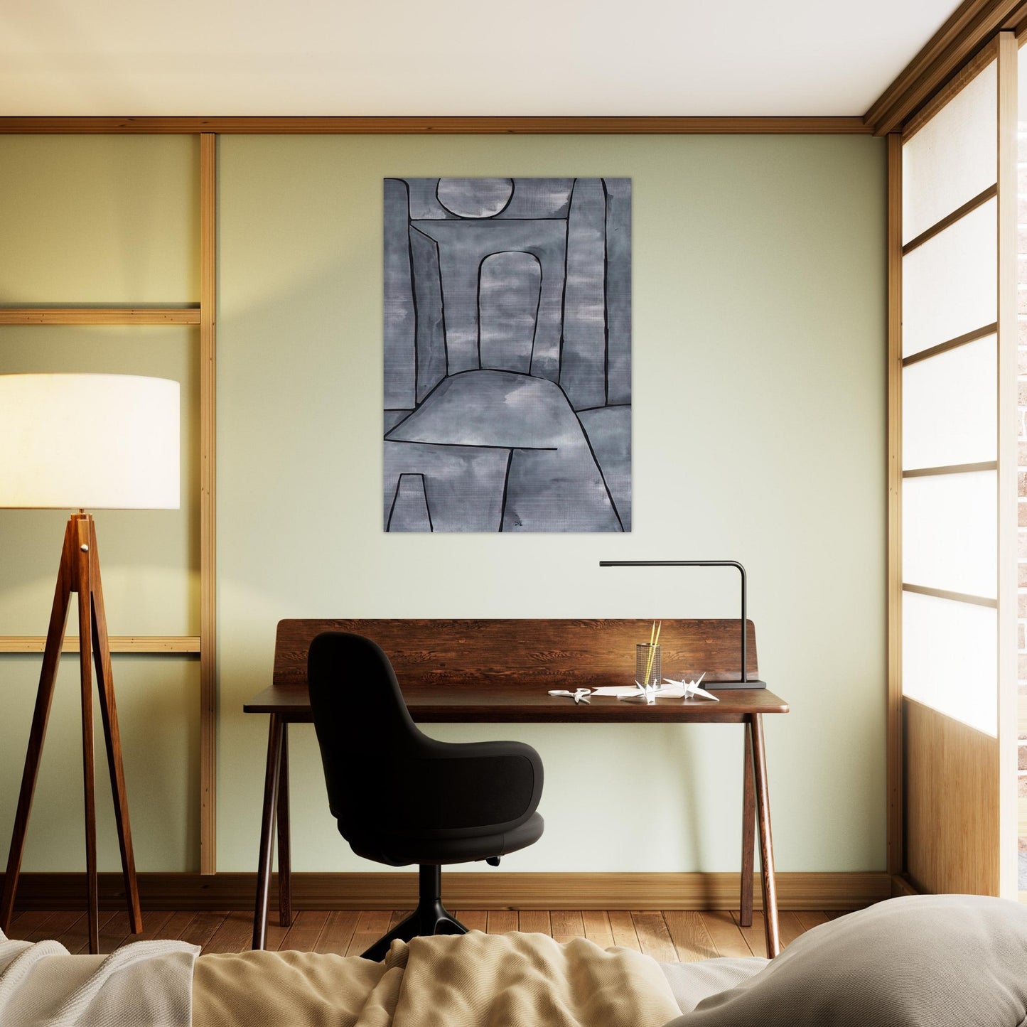 A GATE 1938 - Paul Klee Brushed Aluminum Print - 70x100 cm / 28x40 inches | Paul Klee Aluminum Print | Paul Klee Prints