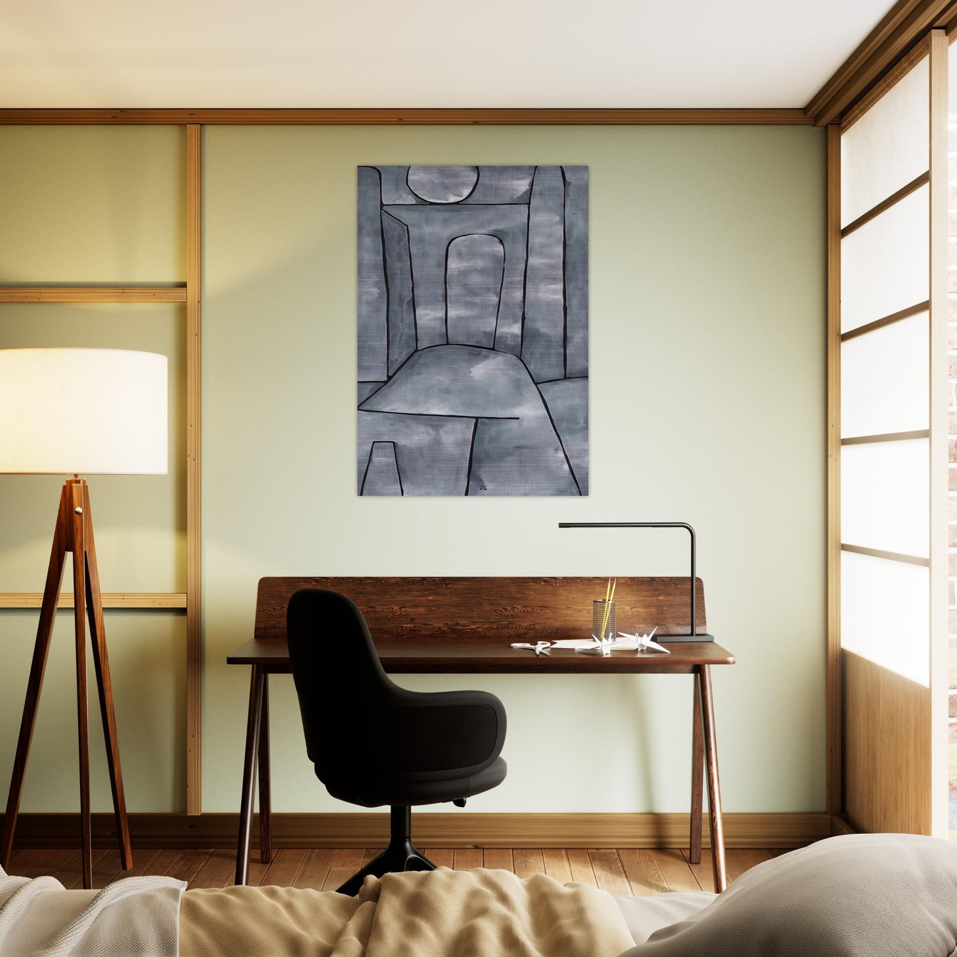 A GATE 1938 - Paul Klee Brushed Aluminum Print - 70x100 cm / 28x40 inches | Paul Klee Aluminum Print | Paul Klee Prints