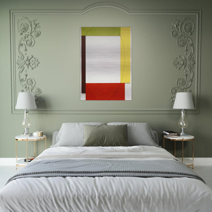FOUR COLOR FRAME PAINTING 5 PARASOL UNIT 1984 - Robert Mangold Brushed Aluminum Print - 70x100 cm / 28x40 inches | Robert Mangold Aluminum Print | Robert Mangold Prints