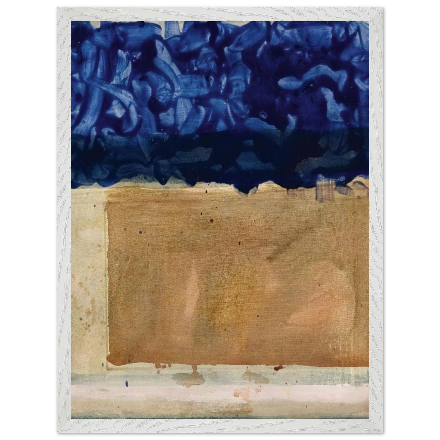 Helen Frankenthaler - Shoreline - 1952 Wall art - 60x80 cm / 24x32 inches - Premium Wooden Framed Poster With Fine Art Paper-canvas - White frame