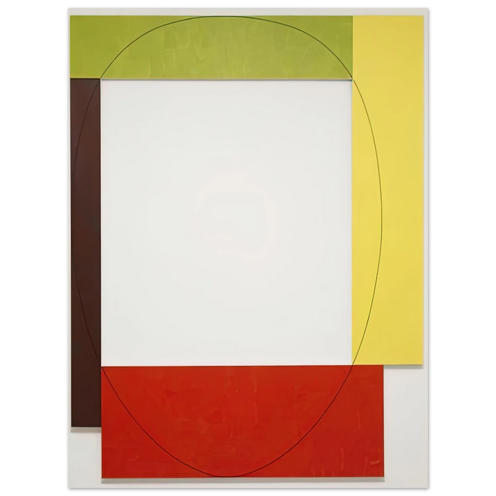 Robert Mangold - FOUR COLOR FRAME PAINTING 5 PARASOL UNIT 1984  75x100 cm / 30x40inches Fine Art Poster