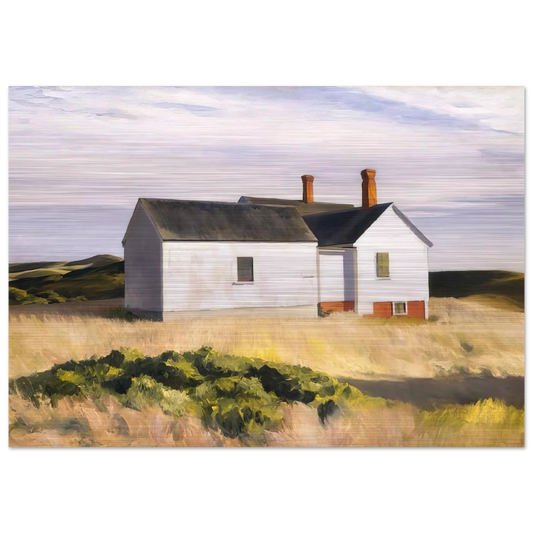 Ryders House - Edward Hopper Brushed Aluminum Print - 70x100 cm / 28x40 inches | Edward Hopper Aluminum Print | Edward Hopper Prints