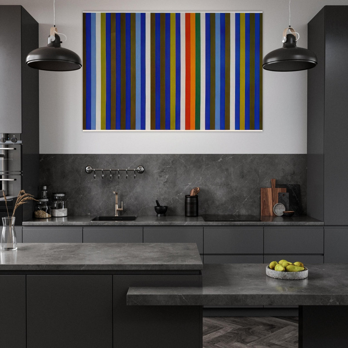 Citadel - 1962 - Gene Davis Art Prints - 100x150 cm / 40x60″ inches | Gene Davis Poster | Gene Davis Prints