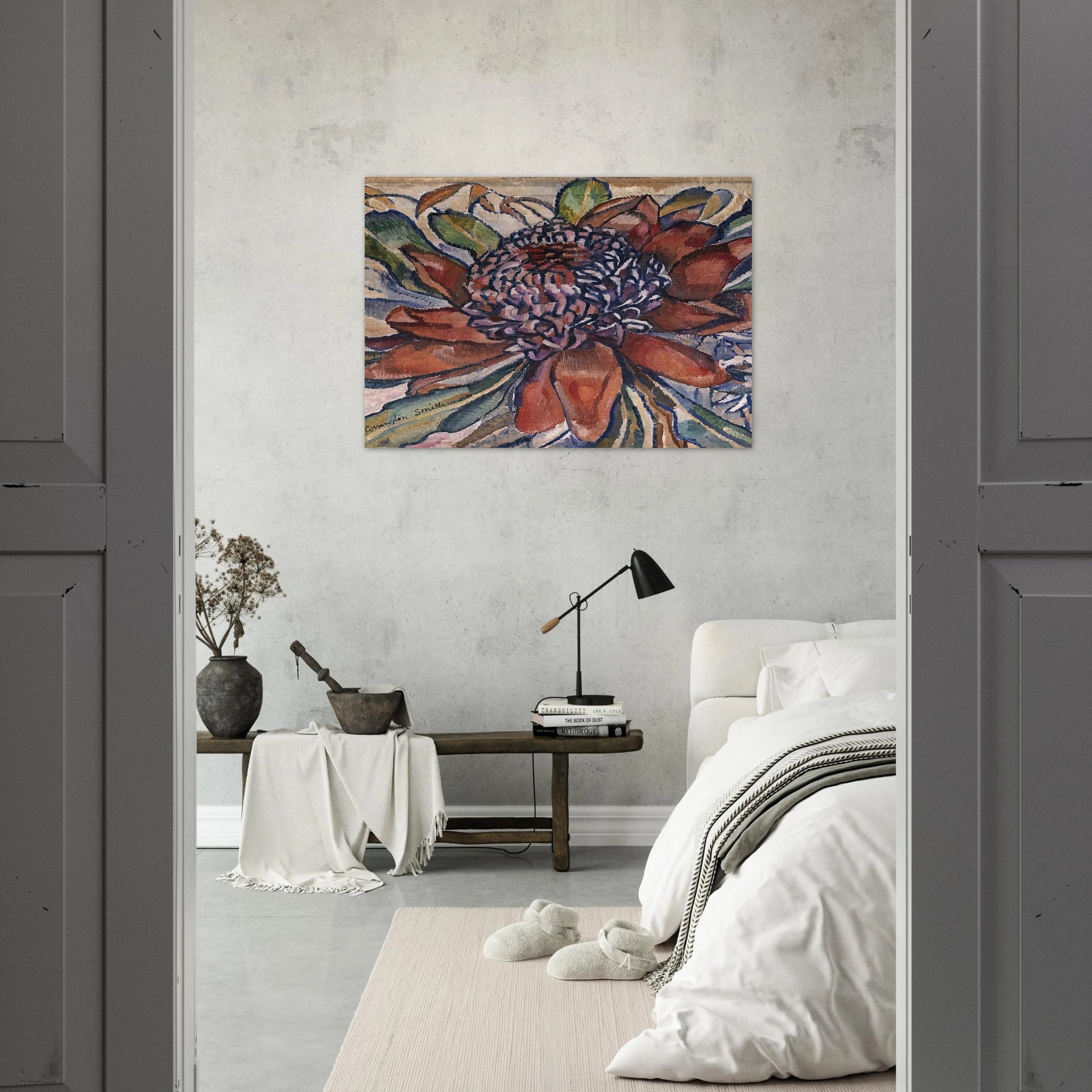 Waratah - 1928 - Grace Cossington Smith Brushed Aluminum Print - 70x100 cm / 28x40 inches | Grace Cossington Smith Aluminum Print | Grace Cossington Smith Prints