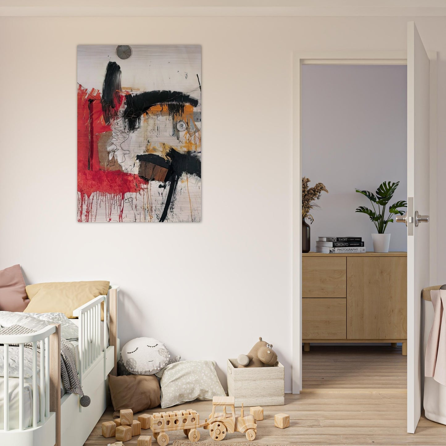 FIRST TIME PAINTING 1961 - Robert Rauschenberg Brushed Aluminum Print - 70x100 cm / 28x40 inches | Robert Rauschenberg Aluminum Print | Robert Rauschenberg Prints