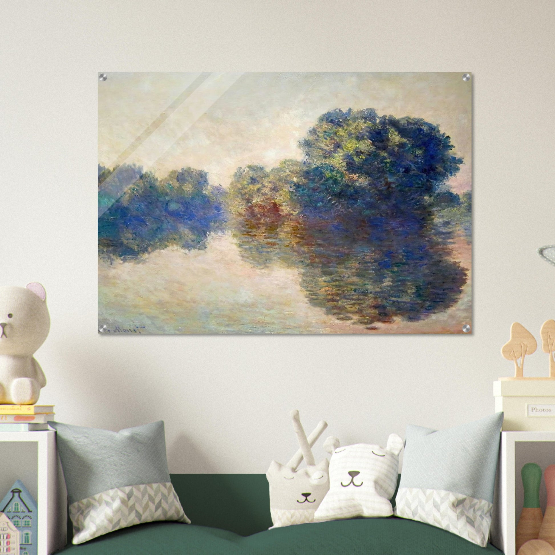 The Seine near Giverny - claude monet Acrylic Print - 70x100 cm / 28x40″ inches | claude monet Wall Art | claude monet Prints