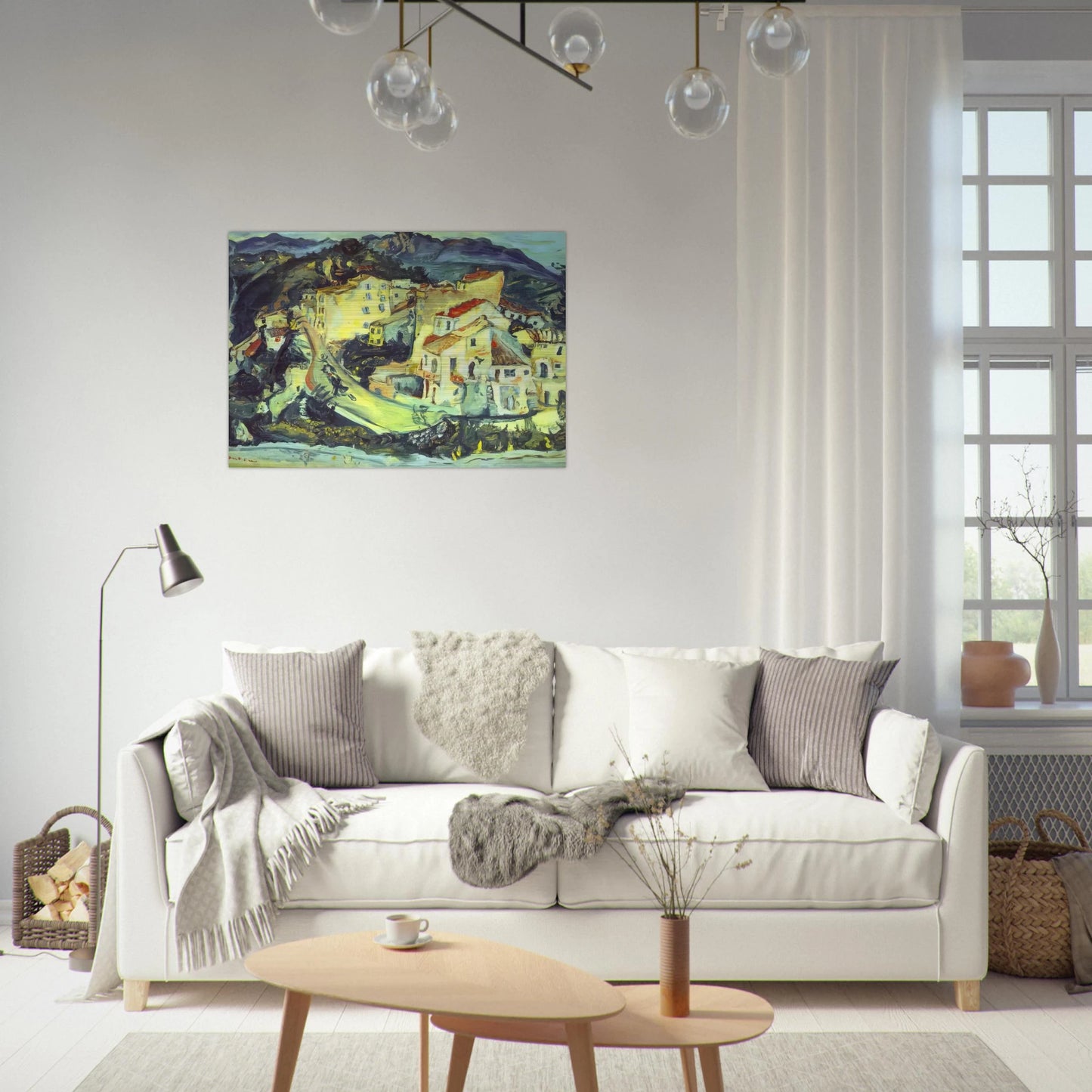 LANDSCAPE OF CAGNES - Chaim Soutine Brushed Aluminum Print - 70x100 cm / 28x40 inches | Chaim Soutine Aluminum Print | Chaim Soutine Prints