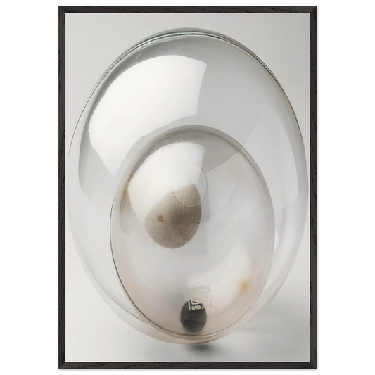 Double Spheres Object - 1963 - Bruno Munari 70x100 cm / 28x40 inches Framed Art Print – Black Wooden Frame