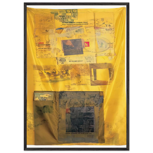 SULPHUR BANK HOARFROST 1974 - Robert Rauschenberg 70x100 cm / 28x40 inches Framed Art Print – Black Wooden Frame