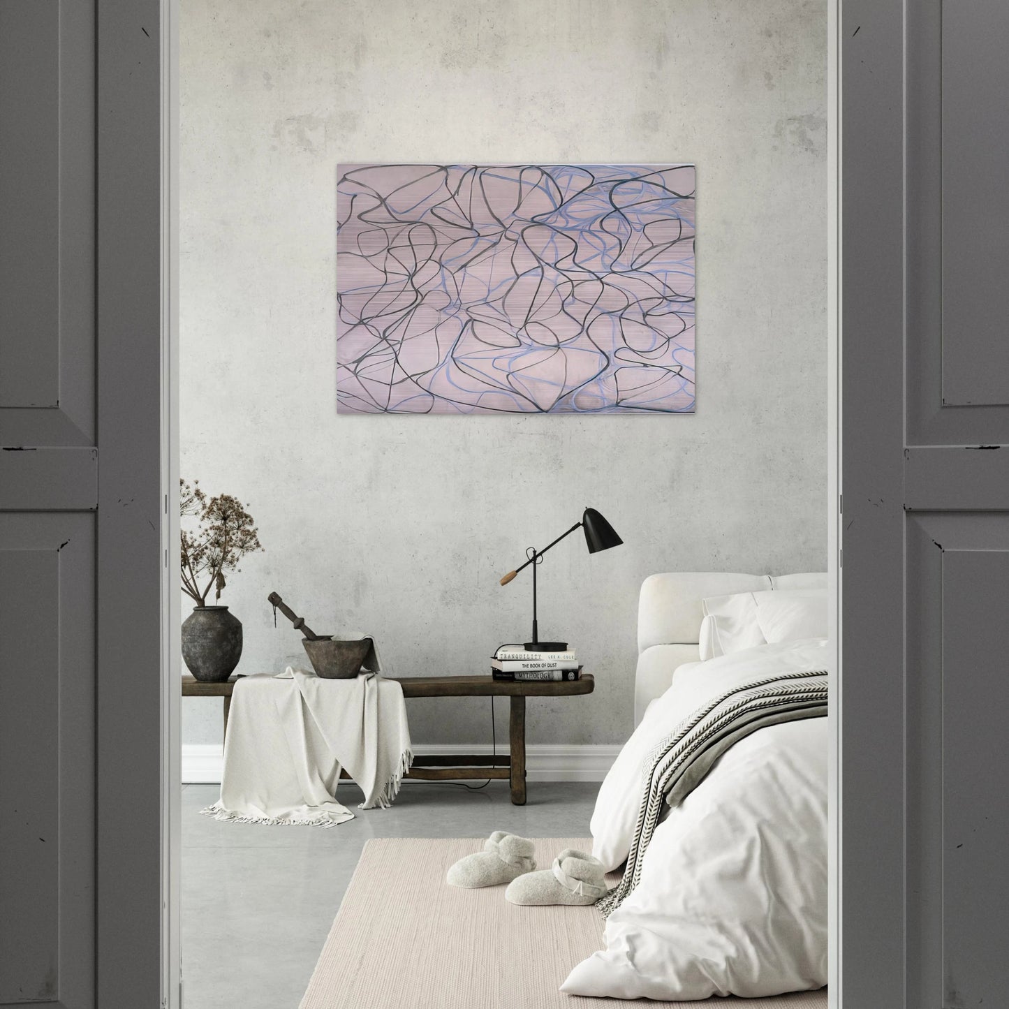 Vine - 1993 - Brice Marden Brushed Aluminum Print - 70x100 cm / 28x40 inches | Brice Marden Aluminum Print | Brice Marden Prints