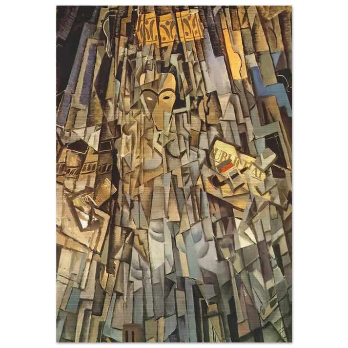 CUBIST SELF PORTRAIT - Salvador Dali Brushed Aluminum Print - 70x100 cm / 28x40 inches | Salvador Dali Aluminum Print | Salvador Dali Prints