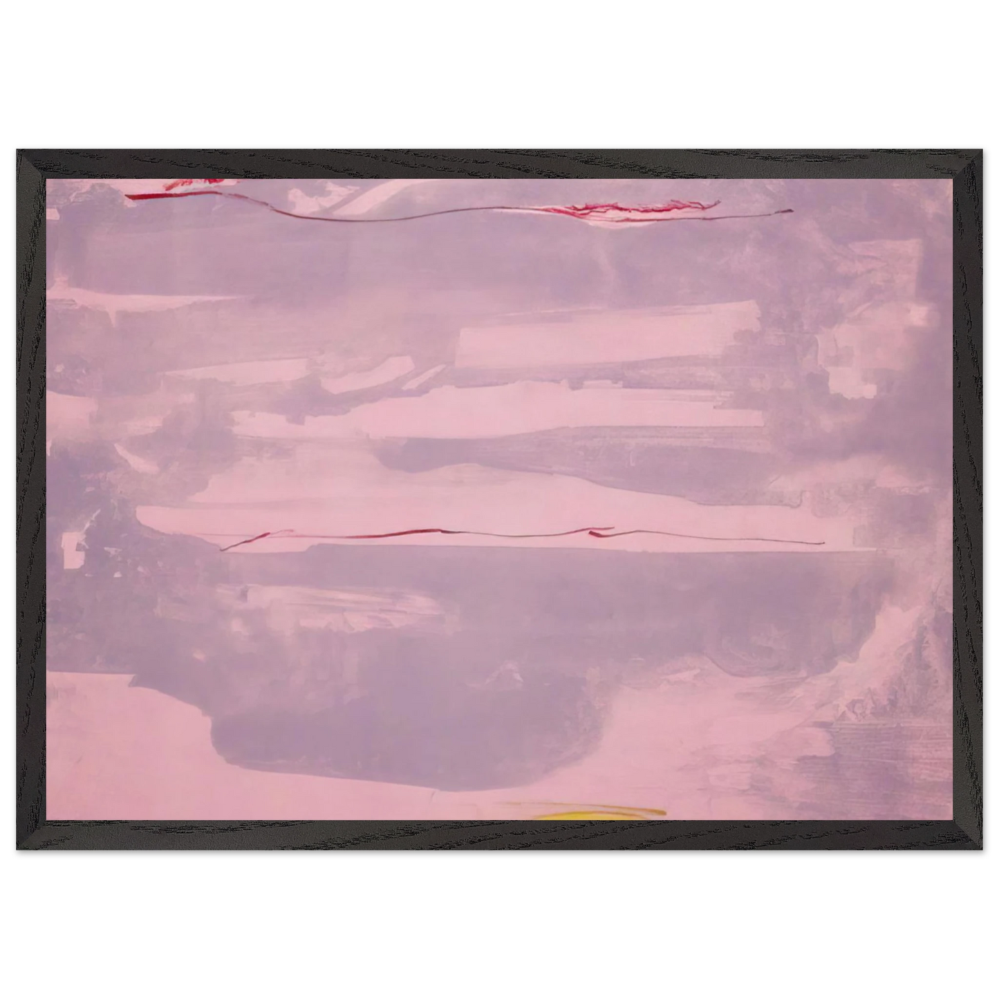 Helen Frankenthaler - Dream Walk - 1977 Wall art - 21x29.7 cm / 8x12" - Premium Wooden Framed Poster With Fine Art Paper-canvas - Black frame