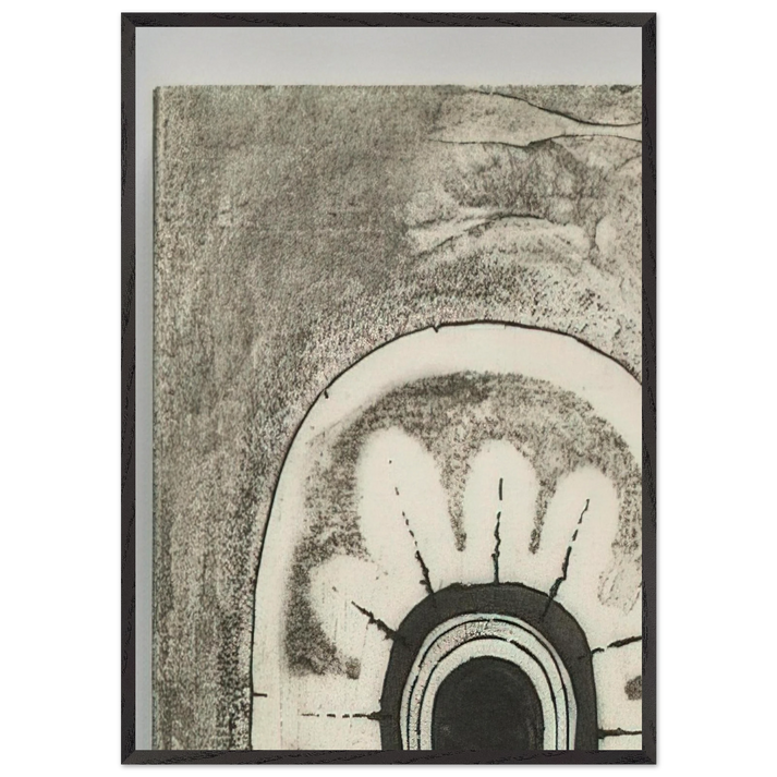 FIFTH STONE SIXTH STONE 1968 - Lee Bontecou 70x100 cm / 28x40 inches Framed Art Print – Black Wooden Frame