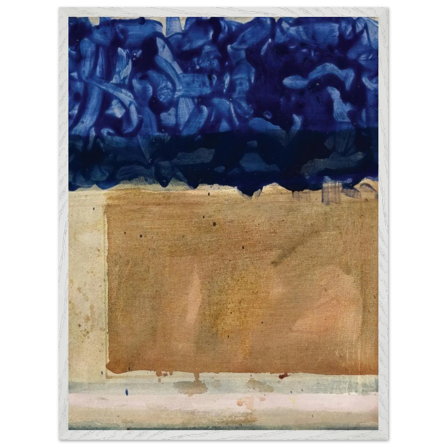 Helen Frankenthaler - Shoreline - 1952 Wall art - A3 (29.7 x 42  cm) - Premium Wooden Framed Poster With Fine Art Paper-canvas - White frame