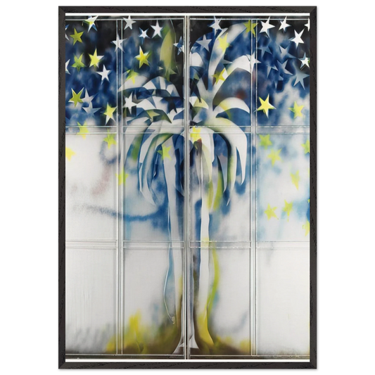 Tutte stelle  particolare delloasi - 1967 - Mario Schifano 70x100 cm / 28x40 inches Framed Art Print – Black Wooden Frame