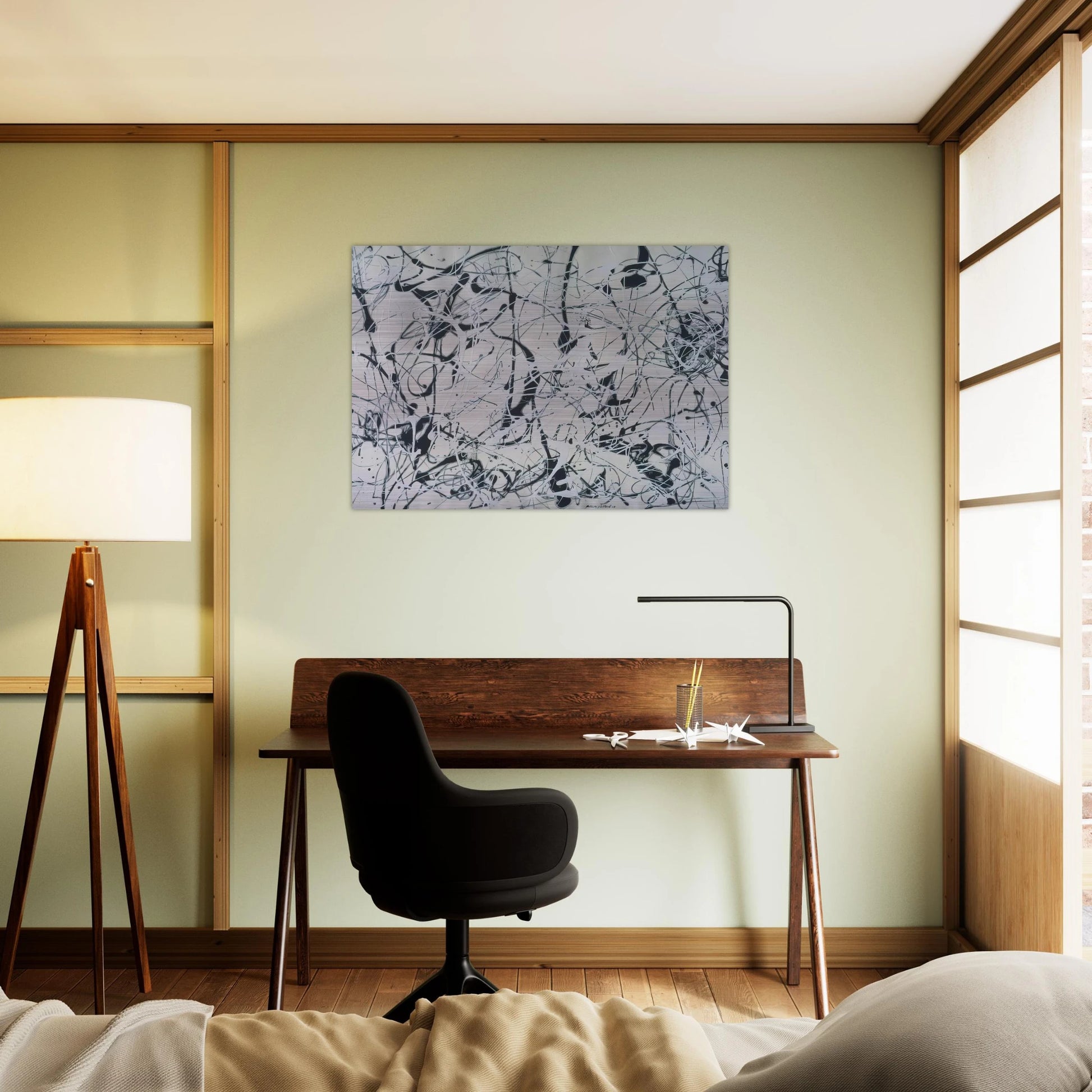 NUMBER 23 - Jackson Pollock Brushed Aluminum Print - 70x100 cm / 28x40 inches | Jackson Pollock Aluminum Print | Jackson Pollock Prints