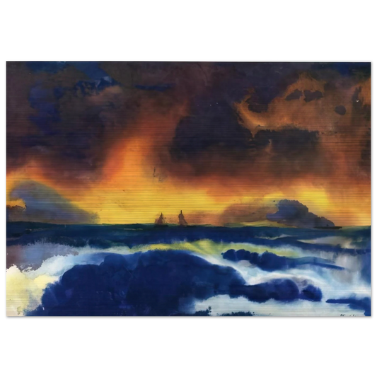 Stormy sea - Emil Nolde Brushed Aluminum Print - 70x100 cm / 28x40 inches | Emil Nolde Aluminum Print | Emil Nolde Prints
