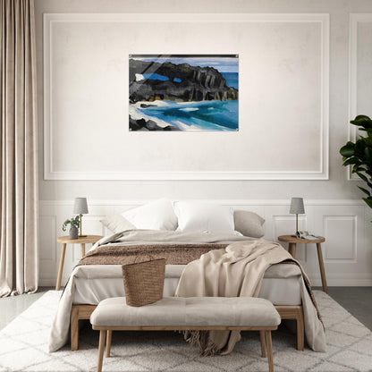 Black Lava Bridge, Hana Coast-No. II - Georgia O'Keeffe Acrylic Print - 70x100 cm / 28x40″ inches