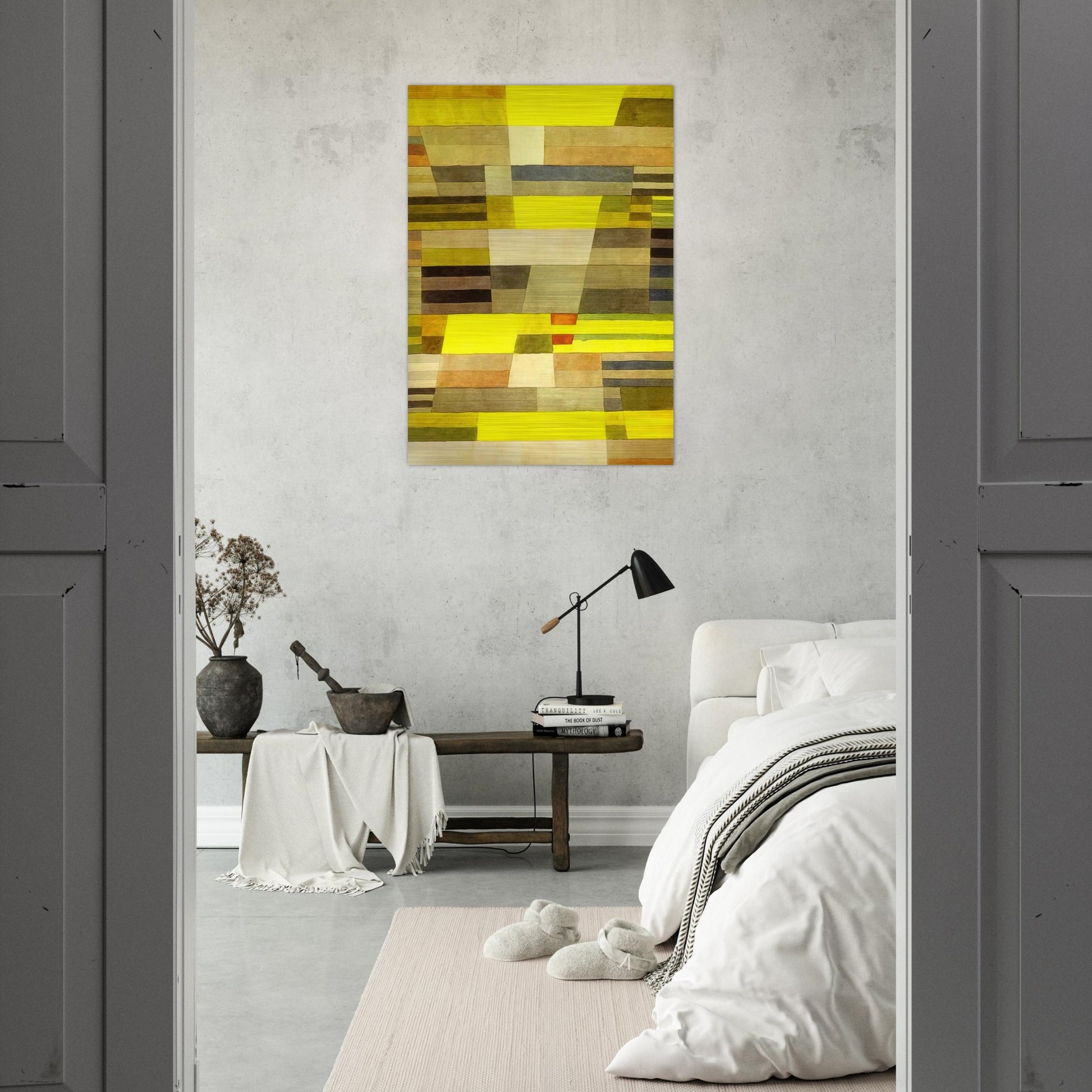 MONUMENT 1929 - Paul Klee Brushed Aluminum Print - 70x100 cm / 28x40 inches | Paul Klee Aluminum Print | Paul Klee Prints