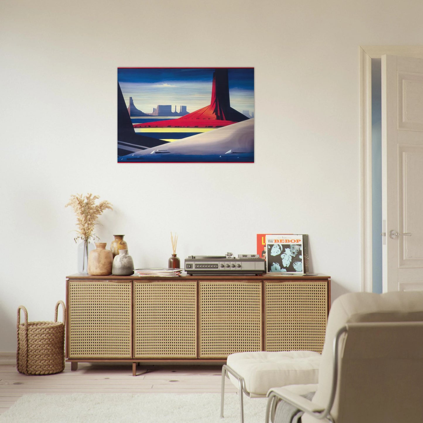 Monument Valley - Eyvind Earle Brushed Aluminum Print - 70x100 cm / 28x40 inches | Eyvind Earle Aluminum Print | Eyvind Earle Prints