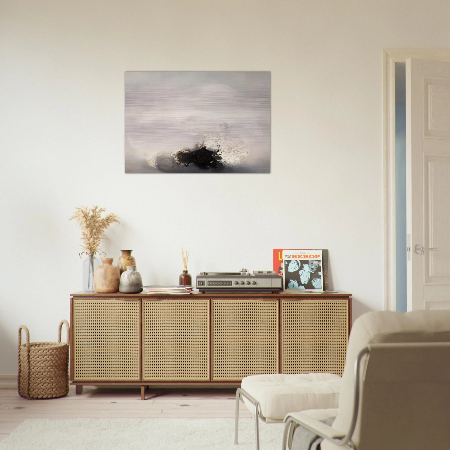 N MERO 148 1959 - Luis Feito Brushed Aluminum Print - 70x100 cm / 28x40 inches | Luis Feito Aluminum Print | Luis Feito Prints