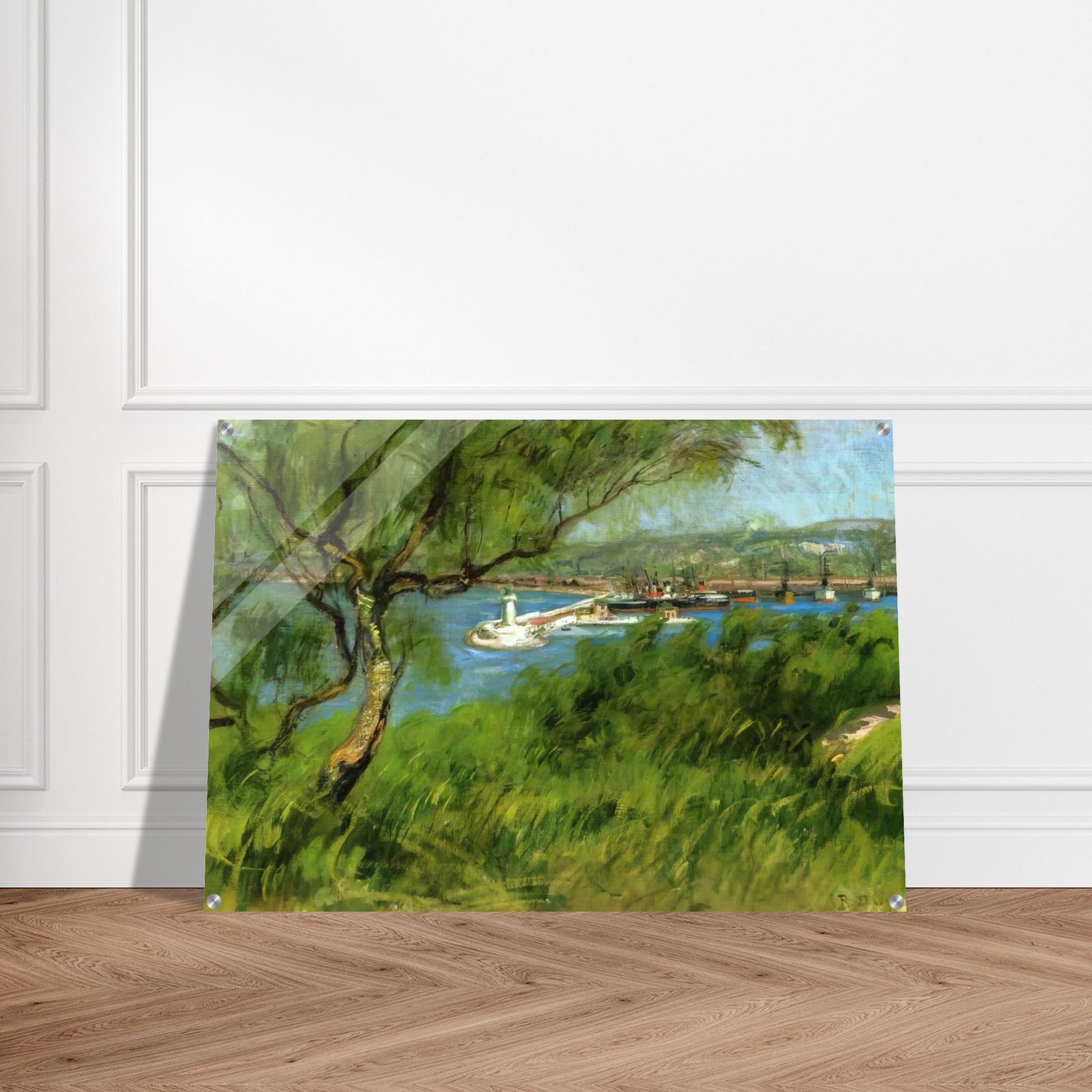 VIEW OF A PORT - Raoul Dufy Acrylic Print - 70x100 cm / 28x40″ inches