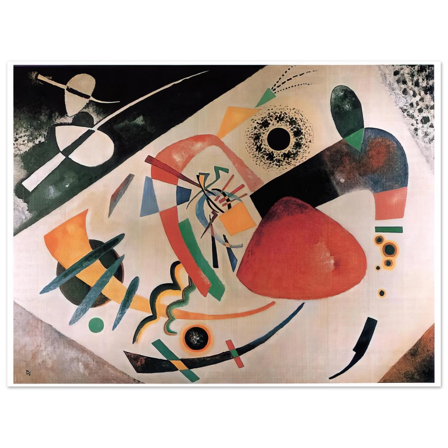 Wassily Kandinsky - RED SPOT II 1921  75x100 cm / 30x40inches Fine Art Poster