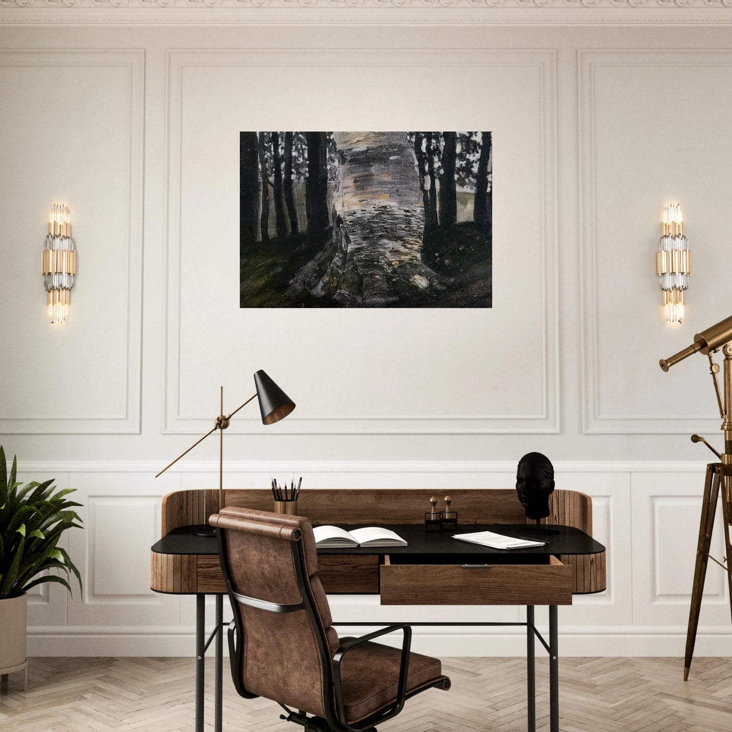 BIRCH IN A FOREST - Gustav Klimt Brushed Aluminum Print - 70x100 cm / 28x40 inches | Gustav Klimt Aluminum Print | Gustav Klimt Prints