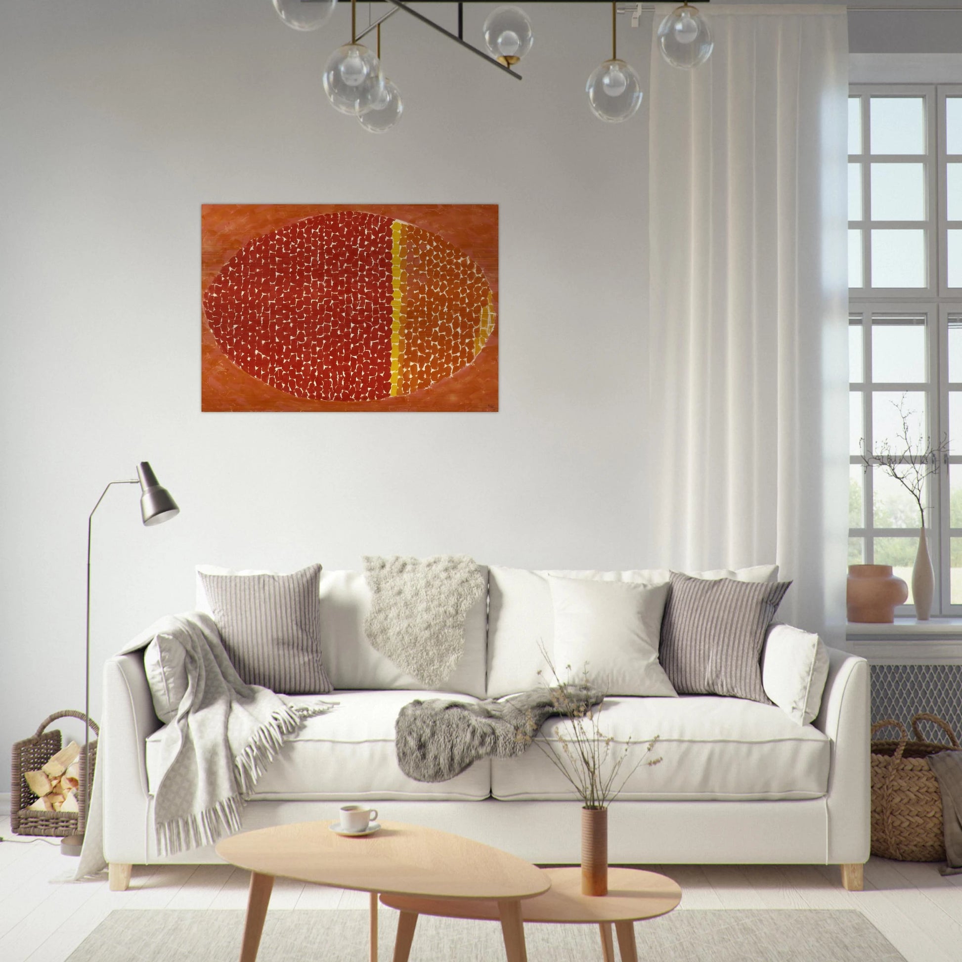 SNOOPY SEES EARTH WRAPPED IN SUNSET 1970 - Alma Woodsey Thomas Brushed Aluminum Print - 70x100 cm / 28x40 inches | Alma Woodsey Thomas Aluminum Print | Alma Woodsey Thomas Prints