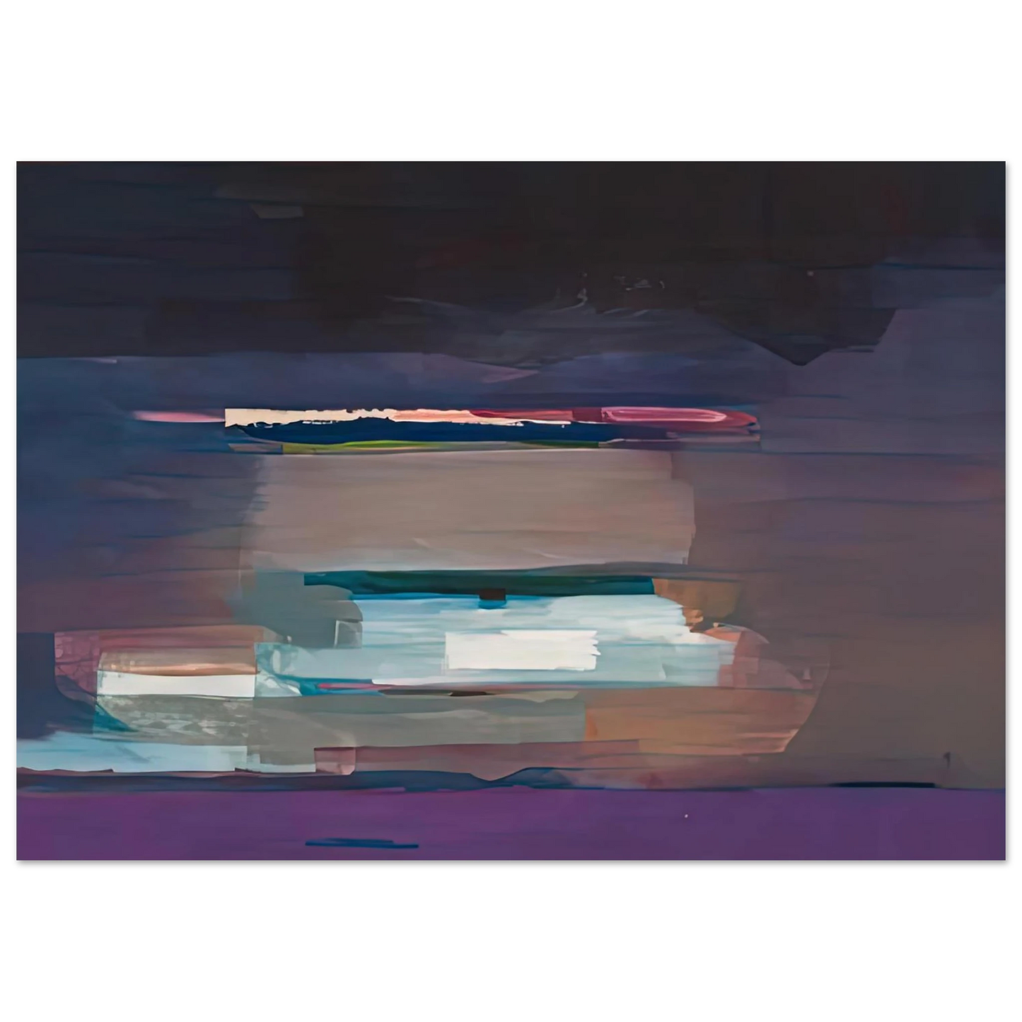 Helen Frankenthaler - Viewpoint I, 1974- Wall Art - 21x29.7 cm / 8x12" - Premium Wooden Framed Poster With Fine Art Paper-canvas - White frame