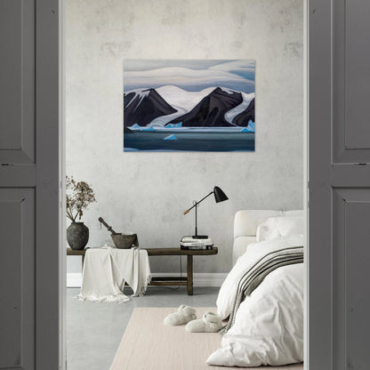 Nerke, Greenland - 1930 - Lawren Harris Brushed Aluminum Print - 70x100 cm / 28x40 inches | Lawren Harris Aluminum Print | Lawren Harris Prints