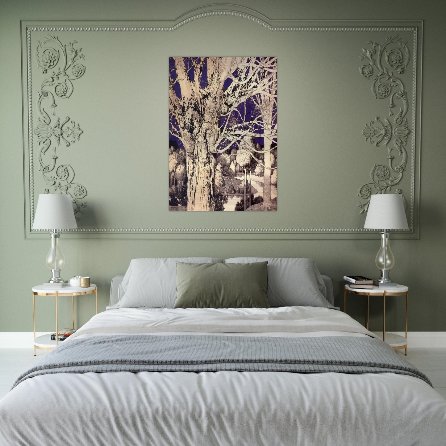 Solitude - Maxfield Parrish Brushed Aluminum Print - 70x100 cm / 28x40 inches | Maxfield Parrish Aluminum Print | Maxfield Parrish Prints