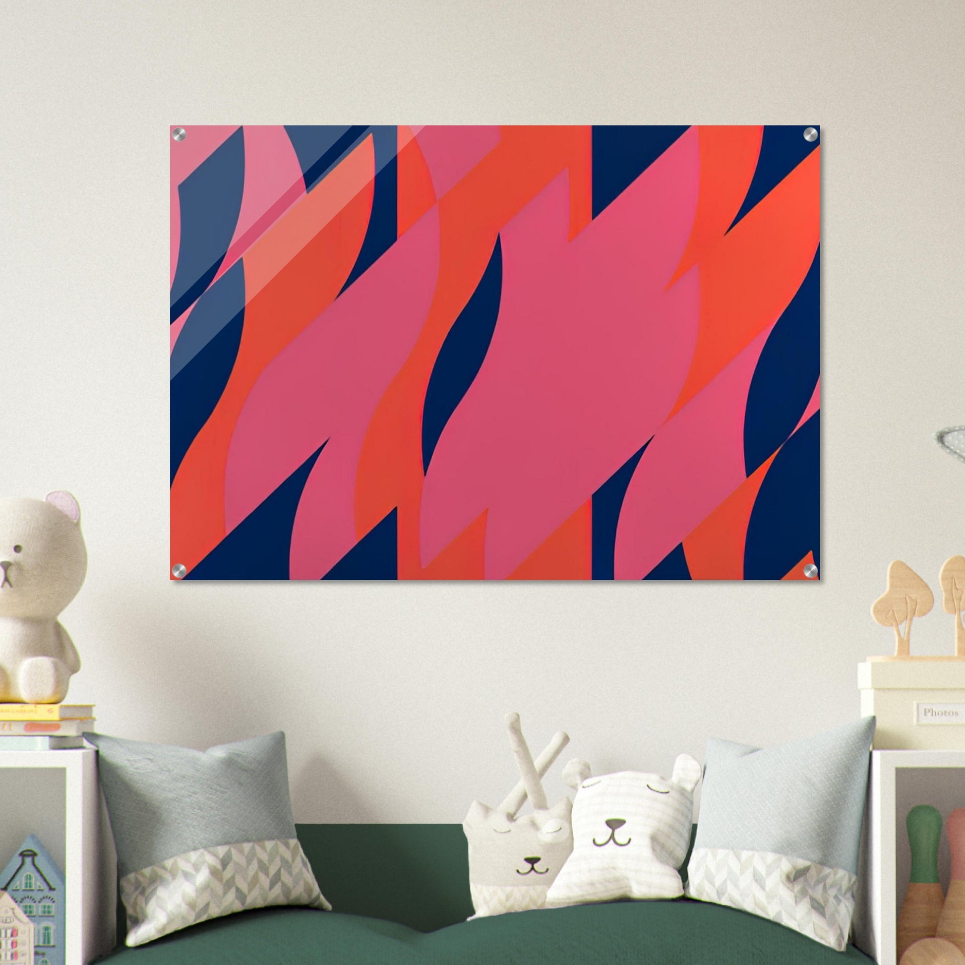 RED WITH RED 1 2007 - Bridget Riley Acrylic Print - 70x100 cm / 28x40″ inches | Bridget Riley Wall Art | Bridget Riley Prints